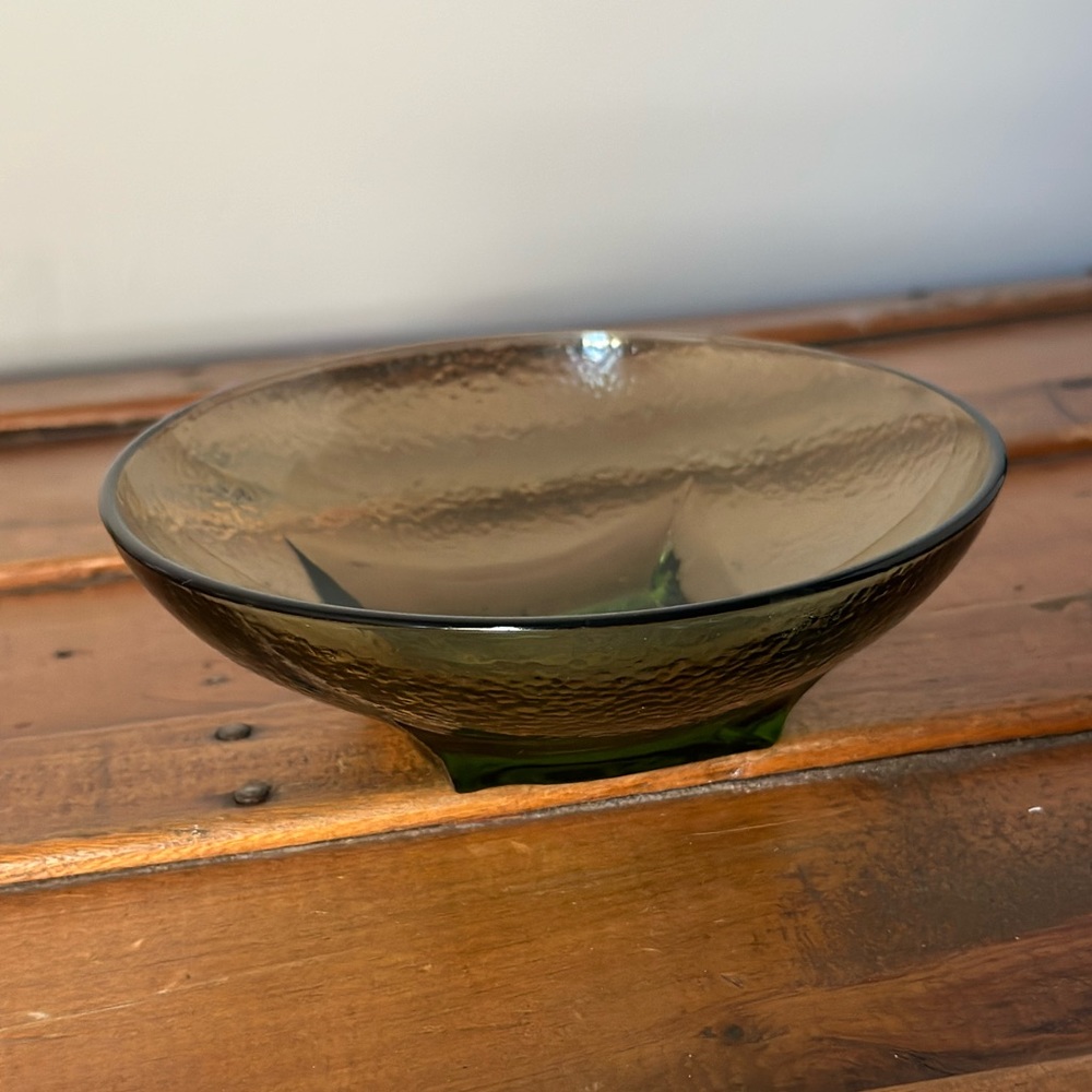 ✨Vintage Hazel Atlas Green Pebble Stone Glass Bowl✨